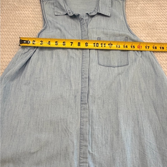 Old Navy Pale Blue Sleeveless Button-Front Midi Dress - Picture 3 of 7